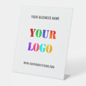 カスタムビジネスオフィスのロゴパーソナライズされた 台座サイン (正面)
