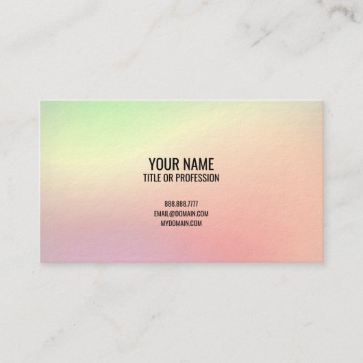 カスタムビジネスカークールドRainbowパーソナライズされた 名刺 (正面)