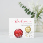 カスタムビジネスクリスマス感謝メッセージ ポストカード (スタンド正面)