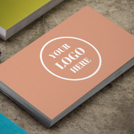 カスタムビジネスサークルロゴ赤面ピンクフェミニン 名刺