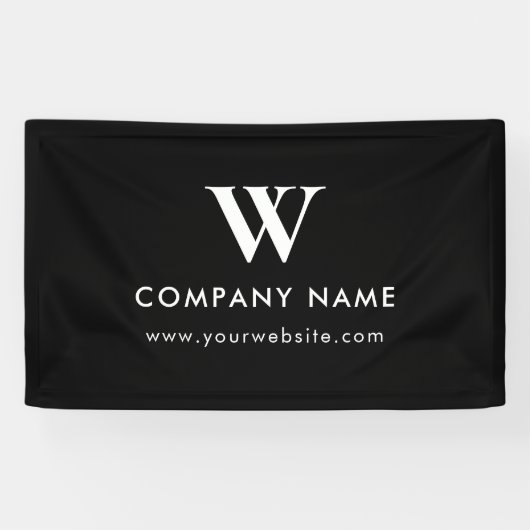 カスタムビジネステーつるブルのバモダンナーブラック 横断幕 (横)