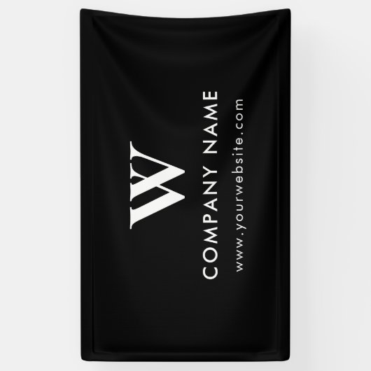 カスタムビジネステーつるブルのバモダンナーブラック 横断幕 (縦)