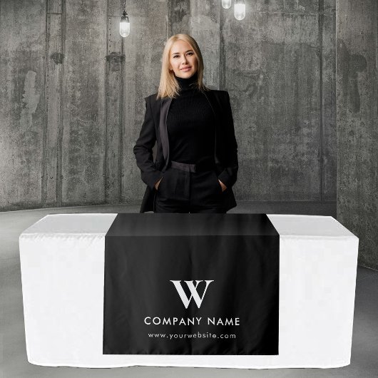 カスタムビジネステーブルランナーバナモダンブラック タペストリー