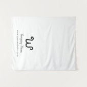 カスタムビジネステーブルランナーバナーホワイトクレフティ タペストリー (正面(横))