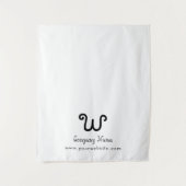 カスタムビジネステーブルランナーバナーホワイトクレフティ タペストリー (正面)