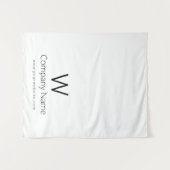 カスタムビジネステーブルランナーバナーホワイトシンプル タペストリー (正面(横))