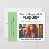 カスタムビジネスフライヤーグリーンブランディングテンプレート ノートカード (裏面)