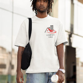カスタムビジネスブランドロゴQRコードスキャンテキスト Tシャツ