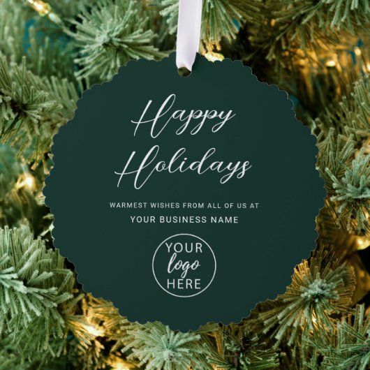 カスタムビジネスホリデー オーナメントカード (インサイチュ (木))