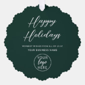 カスタムビジネスホリデー オーナメントカード (正面)