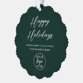 カスタムビジネスホリデー オーナメントカード (左)