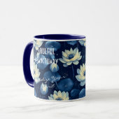 カスタムビジネスボホーウェルネスマグトランクブルー マグカップ (正面左)