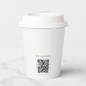 カスタムビジネスモダン文字ロゴ紙カップ 紙コップ (裏面)