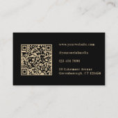 カスタムビジネスモノグラムブラック金ゴールドロイヤリティ 名刺 (裏面)