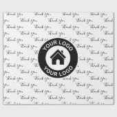 カスタムビジネスロゴありがとうございます ラッピングペーパー (フラット)