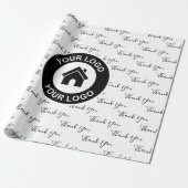 カスタムビジネスロゴありがとうございます ラッピングペーパー (アンロールド)