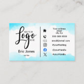 カスタムビジネスロゴおよびソーシャルメディア名刺 名刺 (正面)