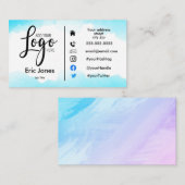 カスタムビジネスロゴおよびソーシャルメディア名刺 名刺 (正面/裏面)