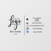 カスタムビジネスロゴとソーシャルメディア用のロゴを追加 ウィンドウサイン (シート)