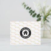 カスタムビジネスロゴとメッセージのサンキューポストカード ポストカード (スタンド正面)