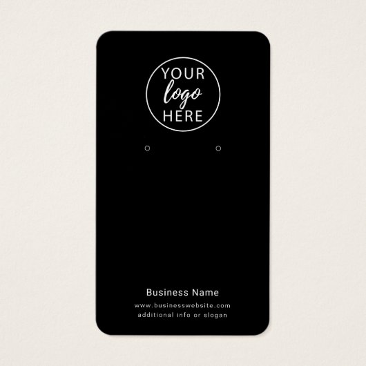 カスタムビジネスロゴのイヤリングディスプレイカード (正面)