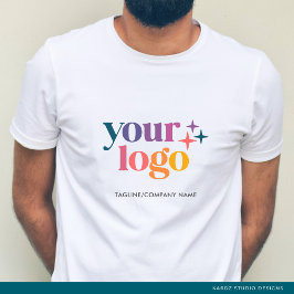 カスタムビジネスロゴのタグライン白Tシャツ Tシャツ