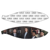 カスタムビジネスロゴのパターンと写真パーソナライズされた バスケットボール (パネル)