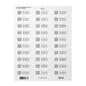 カスタムビジネスロゴのプロモーションブランド住所 ラベル (フルシート)