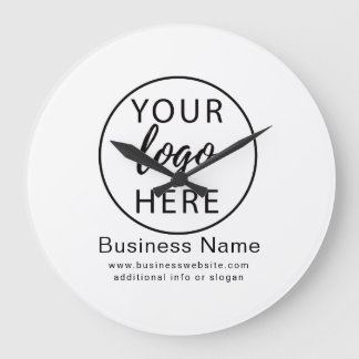 カスタムビジネスロゴの壁時計 ラージ壁時計