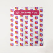 カスタムビジネスロゴインスタグラムバックドロップシンプル タペストリー (正面)