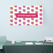 カスタムビジネスロゴインスタグラムバックドロップシンプル 横断幕 (トレードショー)