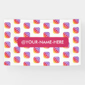 カスタムビジネスロゴインスタグラムバックドロップシンプル 横断幕 (横)