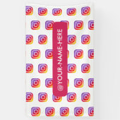 カスタムビジネスロゴインスタグラムバックドロップシンプル 横断幕 (縦)