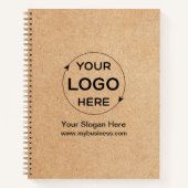 カスタムビジネスロゴクラフトスタイル ノートブック (正面)
