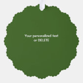 カスタムビジネスロゴクリスマスホリデーリース オーナメントカード (裏面)