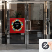 カスタムビジネスロゴクリスマスホリデー電球 ウィンドウサイン (オフィスドア)