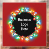 カスタムビジネスロゴクリスマスホリデー電球 ウィンドウサイン (シート2)