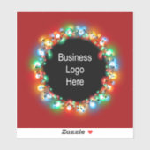 カスタムビジネスロゴクリスマスホリデー電球 シール (シート)