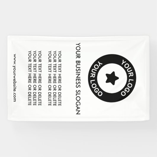 カスタムビジネスロゴスローガンとテキストプロモーション 横断幕 (横)