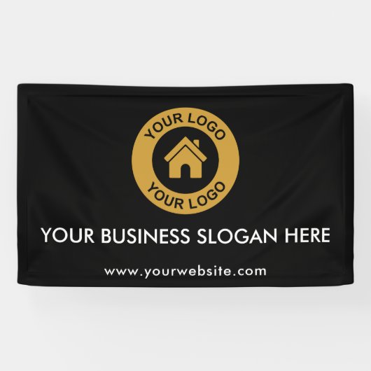 カスタムビジネスロゴスローガンウェブサイトプロモーショナル 横断幕 (横)