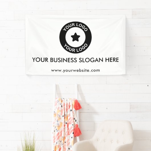 カスタムビジネスロゴスローガンウェブサイトプロモーション 横断幕 (インサイチュ)