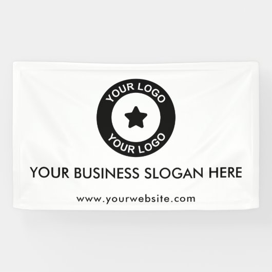 カスタムビジネスロゴスローガンウェブサイトプロモーション 横断幕 (横)