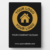 カスタムビジネスロゴスローガンWebサイトテーブルプラーク フォトプラーク (正面)