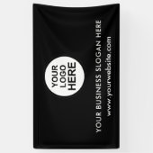 カスタムビジネスロゴスローガンWebサイトプロモーション 横断幕 (縦)