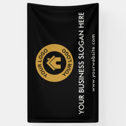 カスタムビジネスロゴスローガンWebサイトプロモーション 横断幕 (縦)