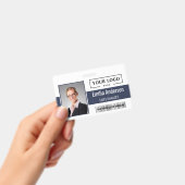 カスタムビジネスロゴバーコード従業員写真 バッジ (手持ち)