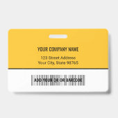 カスタムビジネスロゴバーコード従業員写真 バッジ (裏面)