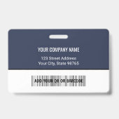 カスタムビジネスロゴバーコード従業員写真 バッジ (裏面)