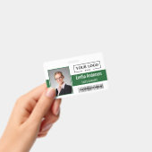 カスタムビジネスロゴバーコード従業員写真 バッジ (手持ち)