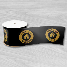 カスタムビジネスロゴパターンの移企業の動 サテンリボン